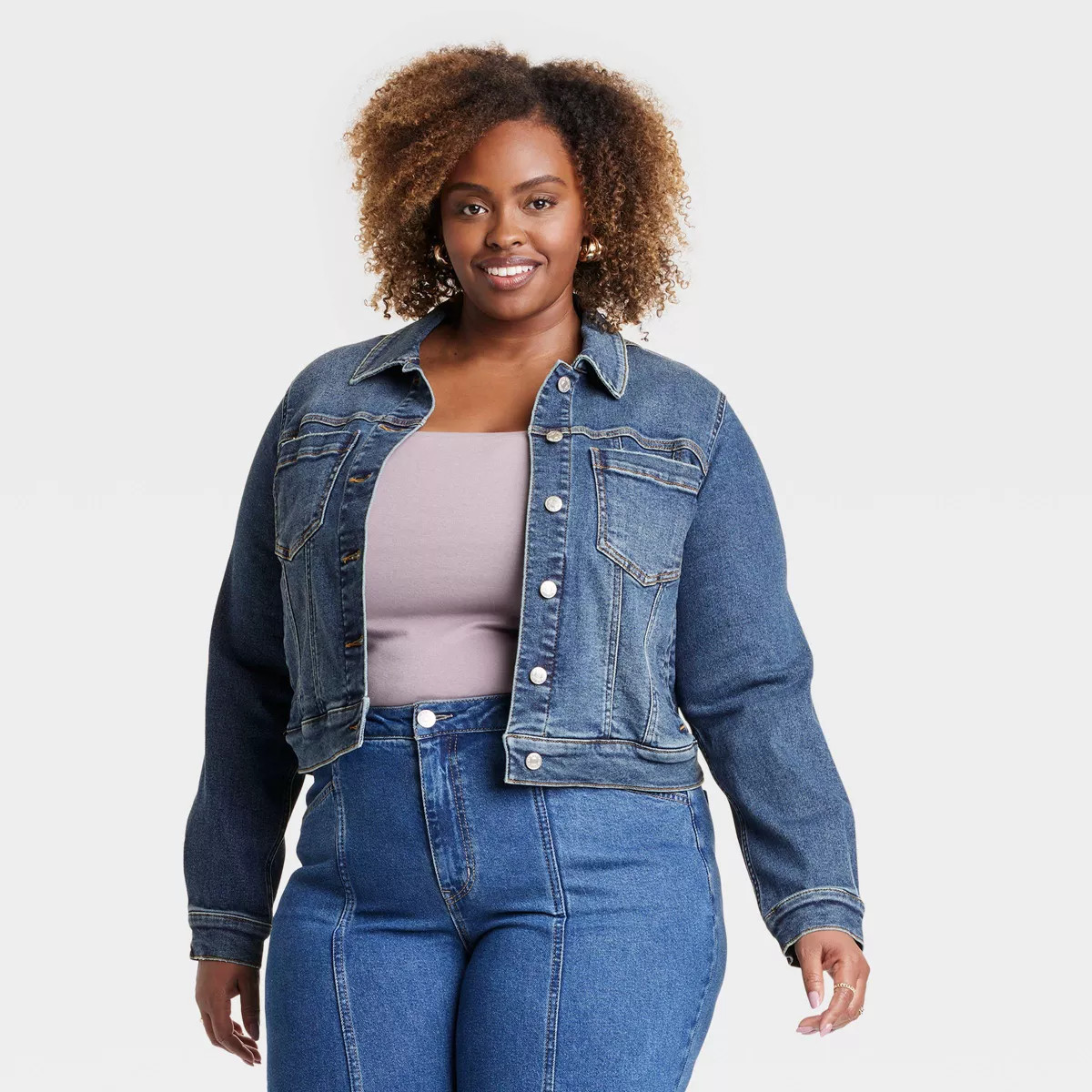 Women's Denim Jacket - Ava & Viv™ Blue 4X | Target