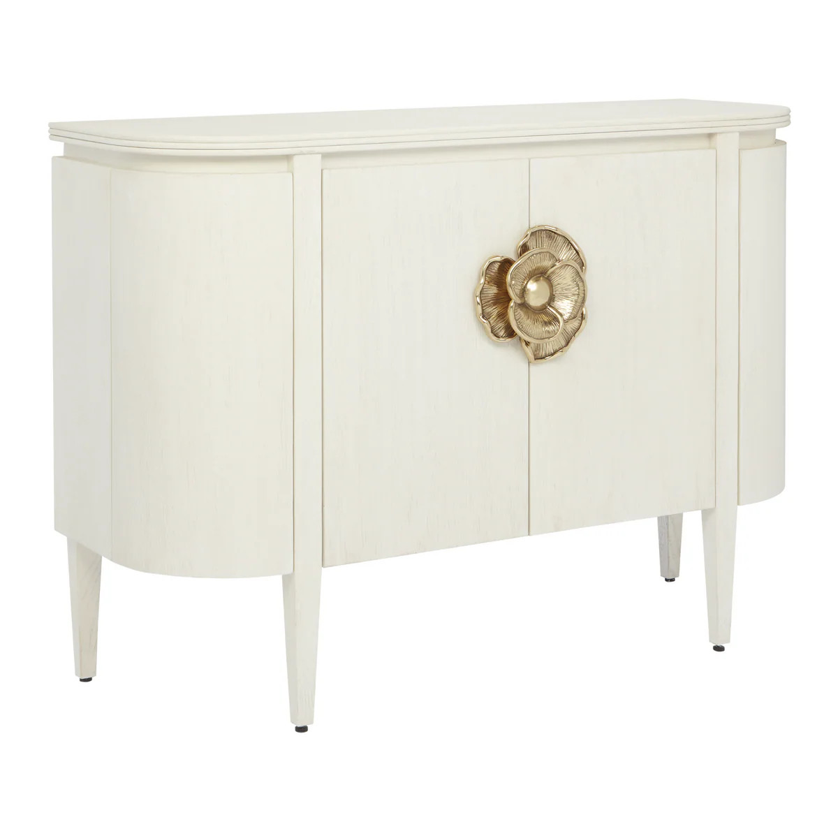 Briallen White Demi-Lune Cabinet | The Well Appointed House, LLC