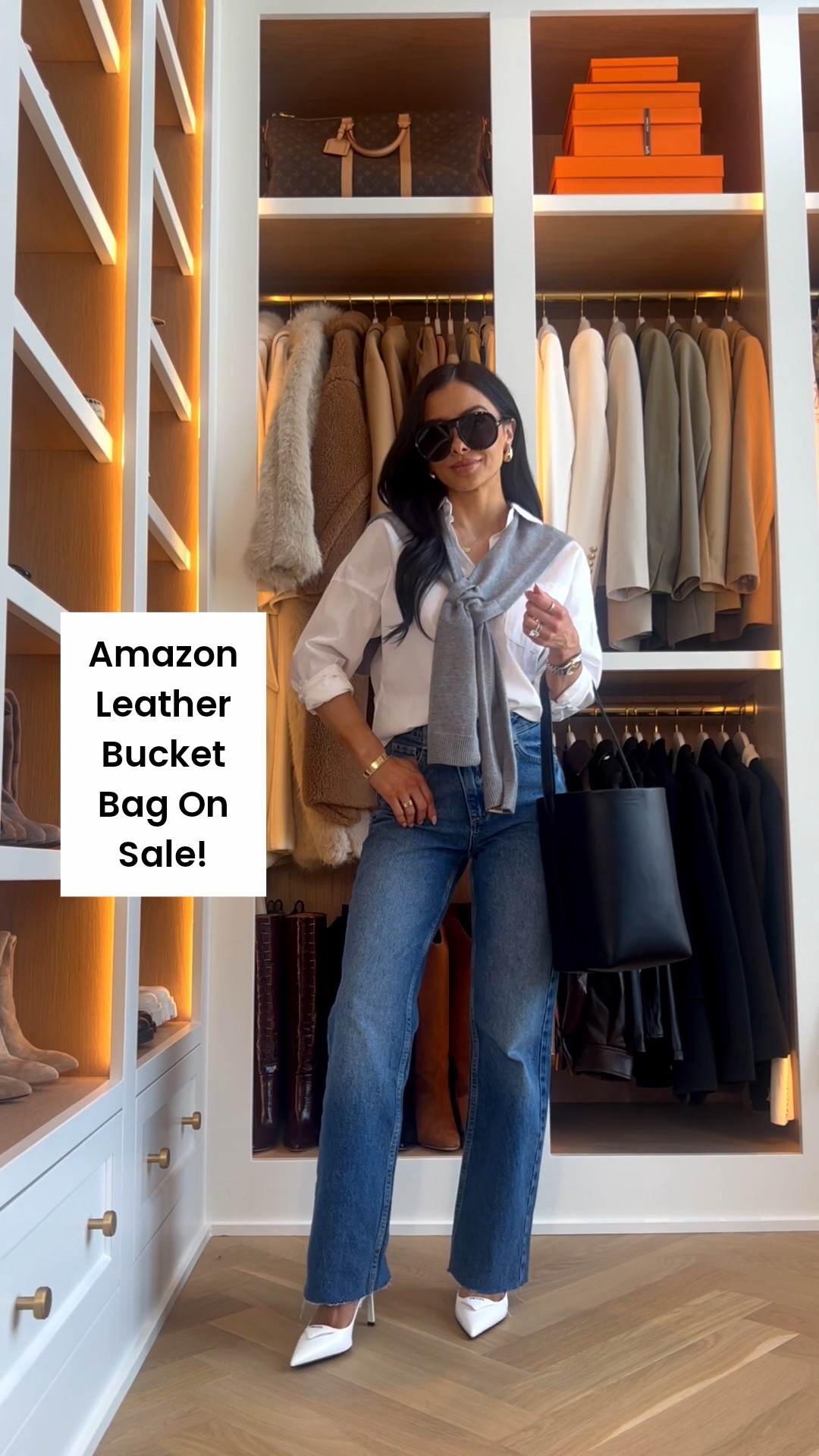Winter workwear 
Amazon leather bucket bag on sale - looks like the row!
Zara jeans
Amazon shawl

#LTKWorkwear #LTKSaleAlert #LTKOver40