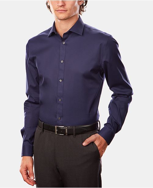 Men's Slim-Fit Stretch Solid Dress Shirt, Created for Macy's | Macys (US)