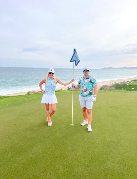 His & hers matching couples Bad Birdie golf attire for your golf outing during your destination wedding week, honeymoon, bachelor or bachelorette party, or anniversary trip in Cabo San Lucas, Mexico! 

#LTKwedding #LTKtravel #LTKmens