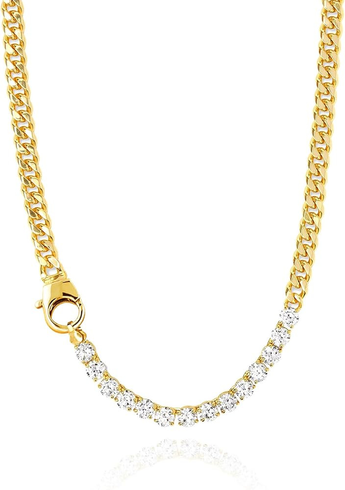 Zeffy 14K Gold/Silver Plated Chunky Thick Chain Toggle Clasp Necklace Dainty Baroque Pearl/Heart/... | Amazon (US)