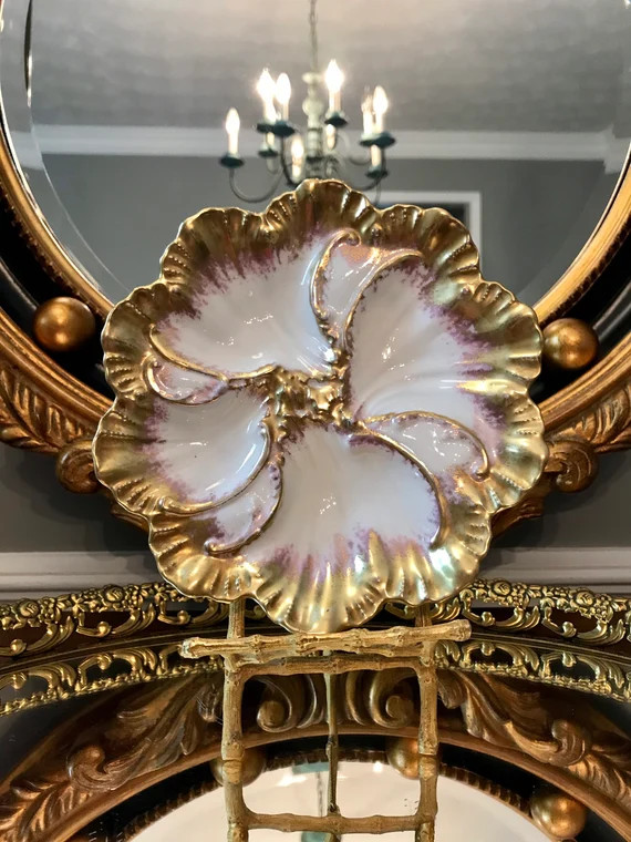 Gorgeous 7” A Lanternier Limoges oyster plate circa 1850’s | Etsy (US)