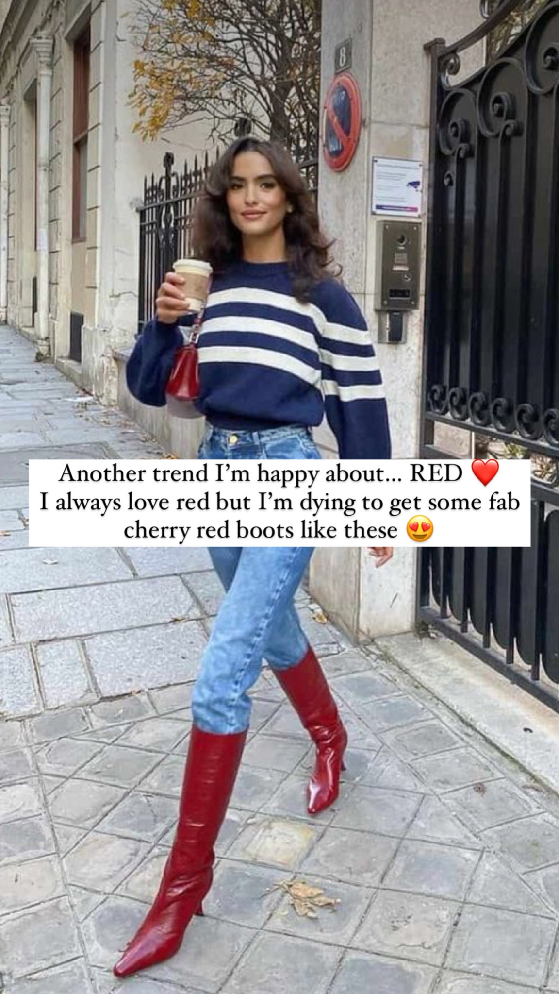 Knee high red boots! Pic from Pinterest 

#LTKshoecrush #LTKstyletip #LTKSeasonal