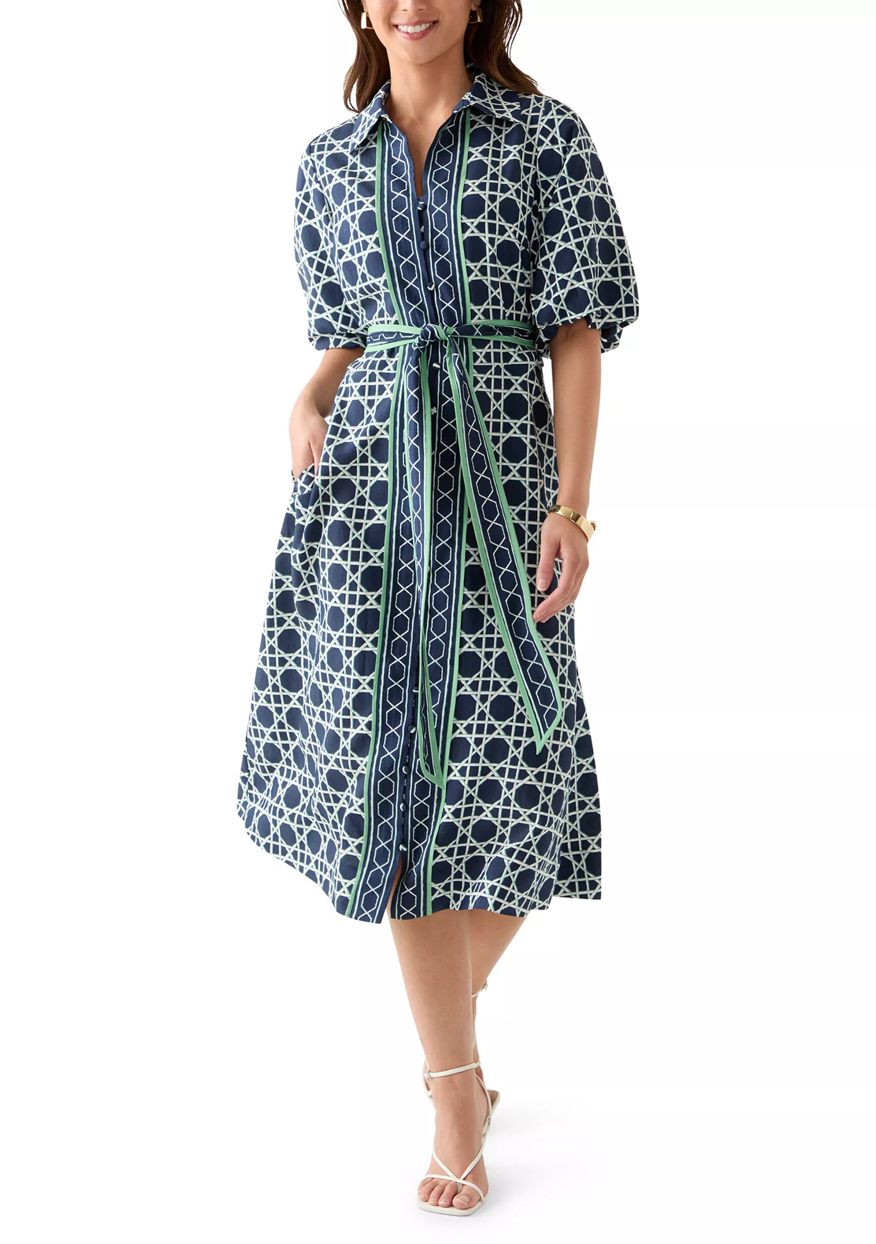 Petite Puff Sleeve Maxi Dress | Belk