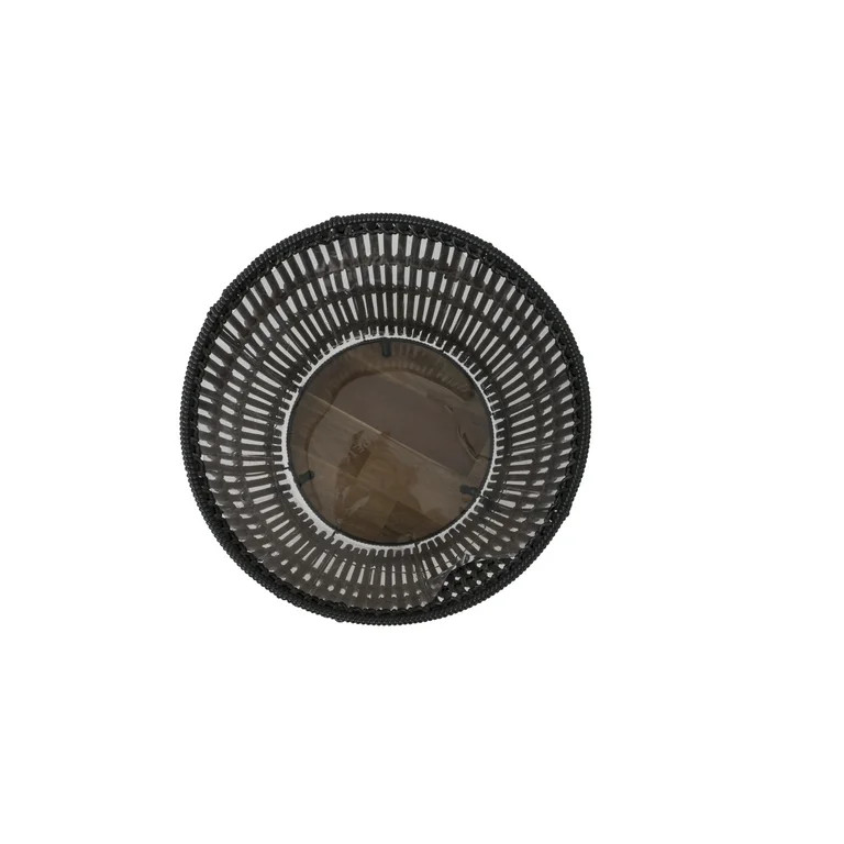 Better Homes & Gardens Black Round Resin Planter & Stand Set with Wood Legs | Walmart (US)