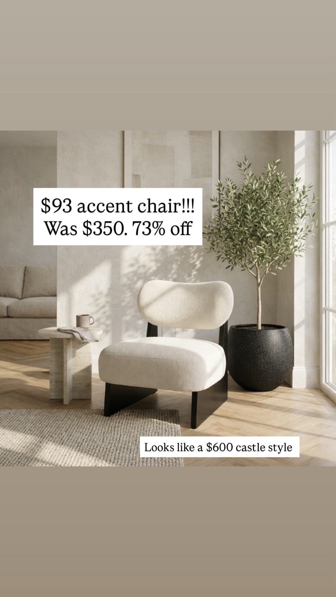 Wow! 73% off this accent chair // only $93 right now!!

#LTKHome #LTKSaleAlert