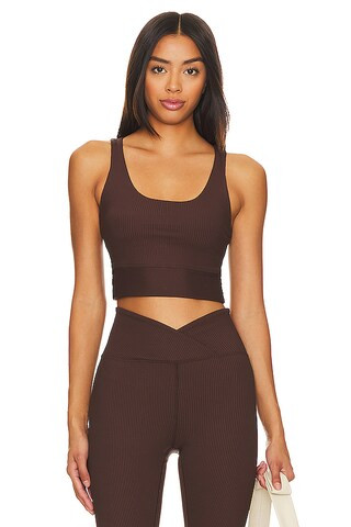 YEAR OF OURS Ribbed Gym Bra in Dark Oak from Revolve.com | Revolve Clothing (Global)