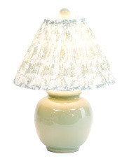 18in Pleated Shade Ceramic Orb Table Lamp | Bedroom | Marshalls | Marshalls
