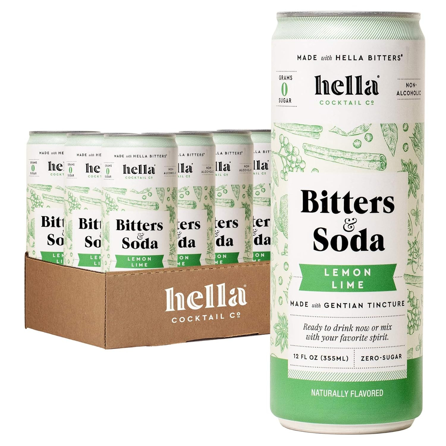 Amazon.com : Hella Cocktail Co. Classic Dry Aromatic Bitters & Soda - 12oz Cans (Case of 12) - Re... | Amazon (US)