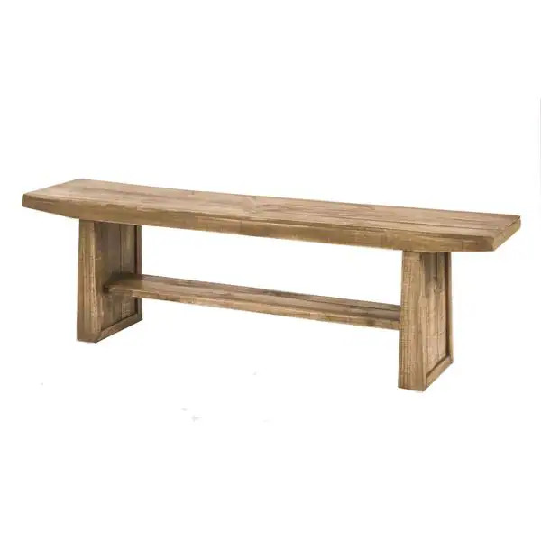 Arturo Brown Wood Bench - 59" w x 18" h x 13" d | Bed Bath & Beyond