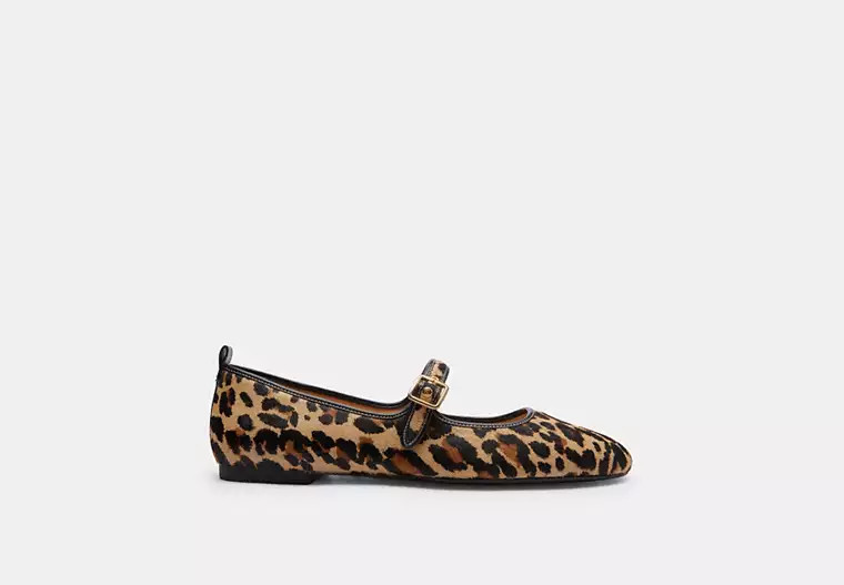C Rivet Mary Jane With Leopard Print | Coach Outlet CA