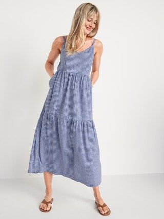 Tiered Printed Maxi Cami Swing Dress for Women | Old Navy (US)