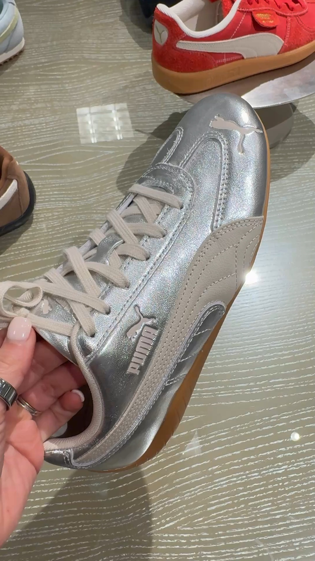 How cute are these new metallic puma sneakers?! 🤩

Sneakers, spring sneakers, puma sneakers 

#LTKSaleAlert #LTKgrwm #LTKootd