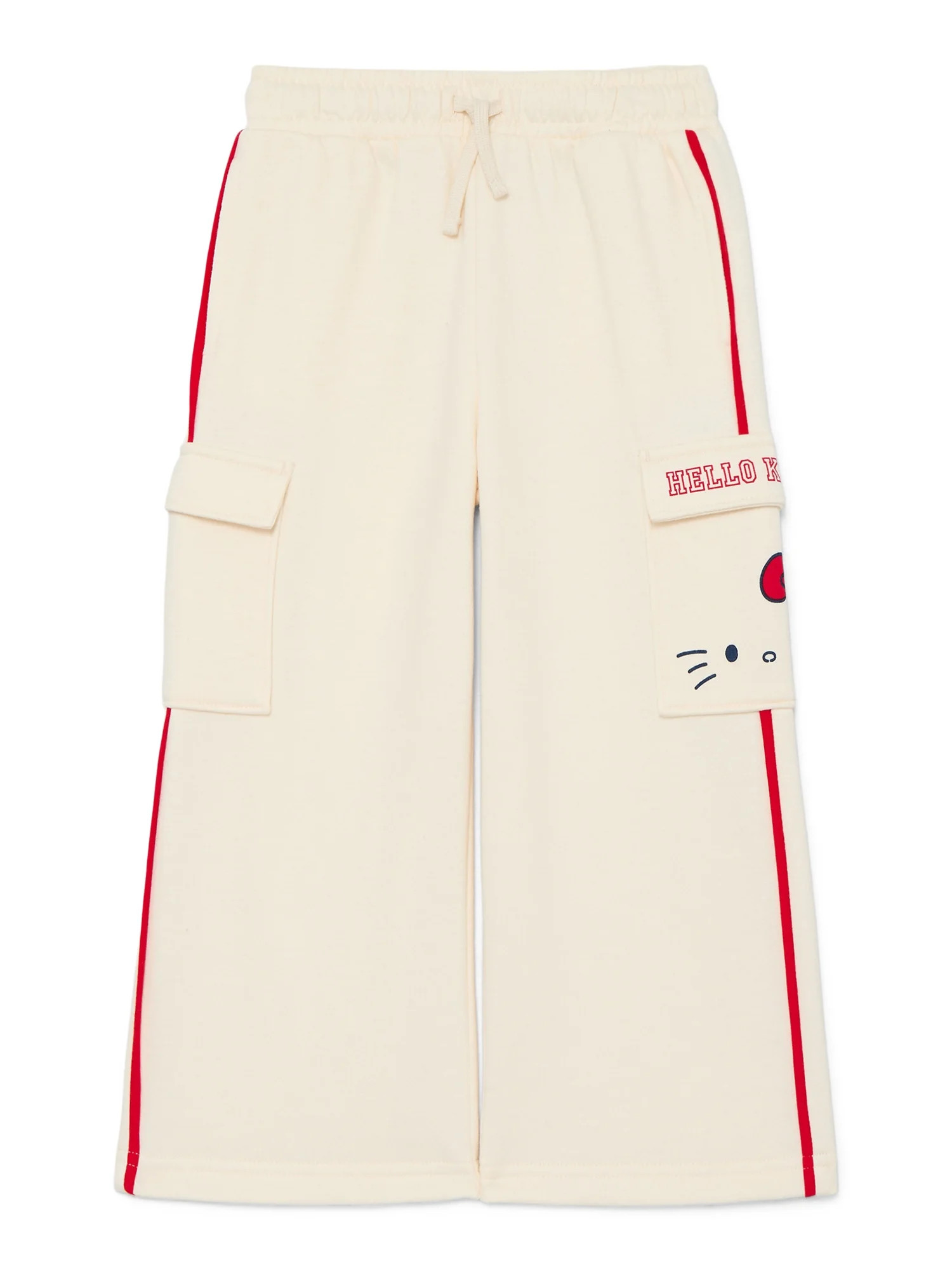 Wonder Nation Hello Kitty Baby and Toddler Girls Graphic Fleece Cargo Pants, Sizes 12M-3T | Walmart (US)