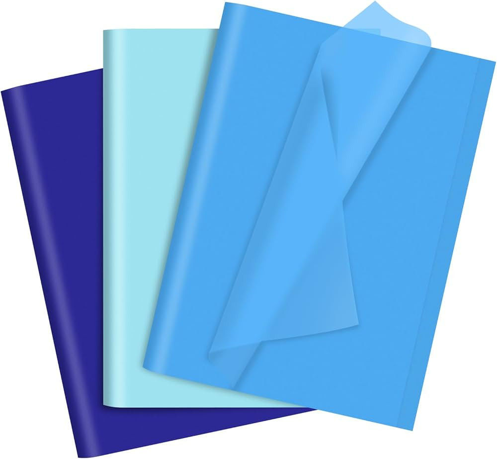 60 Sheets Assorted Blue Tissue Paper for Packaging Gift Bags Decoration, Wrapping Tissue Paper Bu... | Amazon (US)