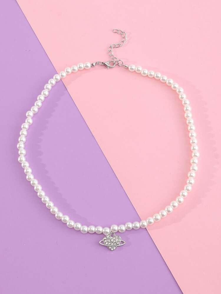 Hart charme kralen ketting | SHEIN