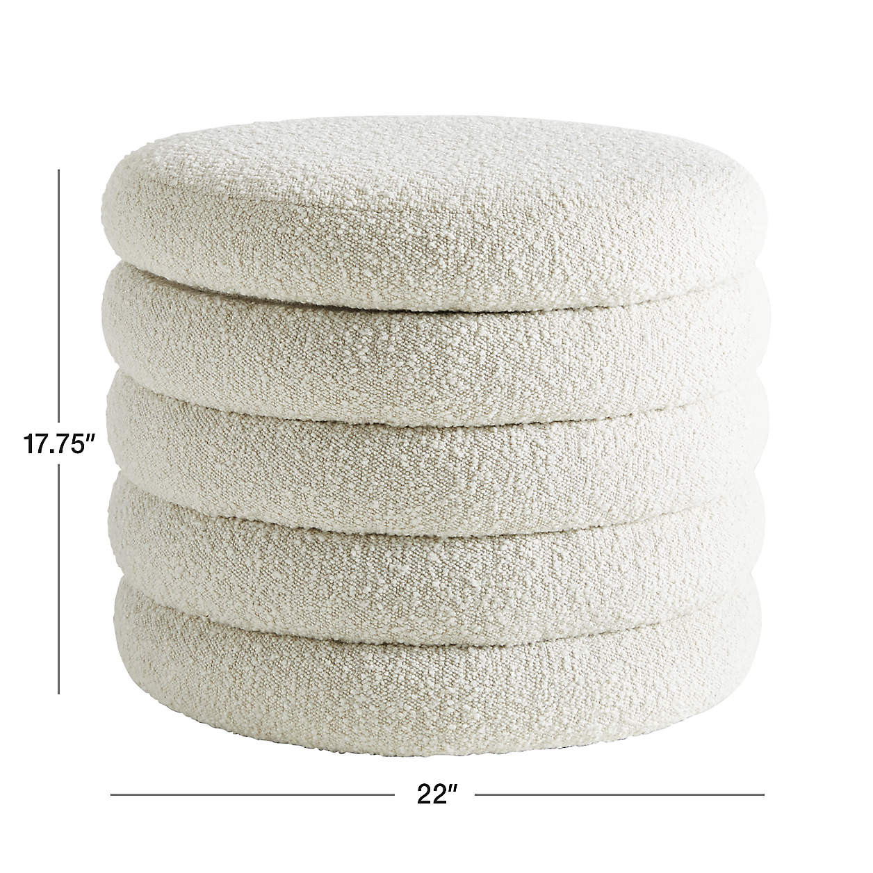 Snoozer Cream Storage Ottoman + Reviews | Crate & Kids | Crate & Barrel