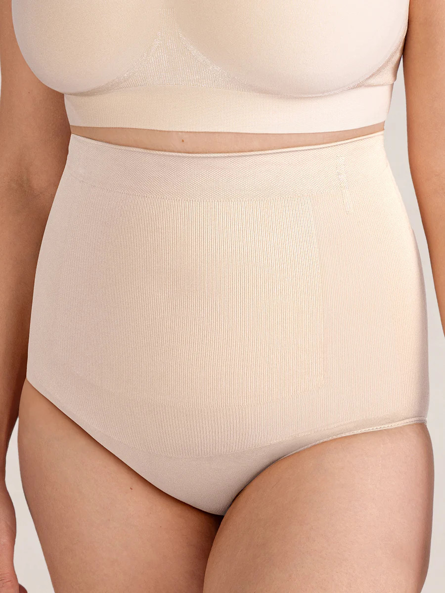 Shapermint Essentials All Day Every Day High-Waisted Shaper Panty Shapewear Chai M / L | Shapermint