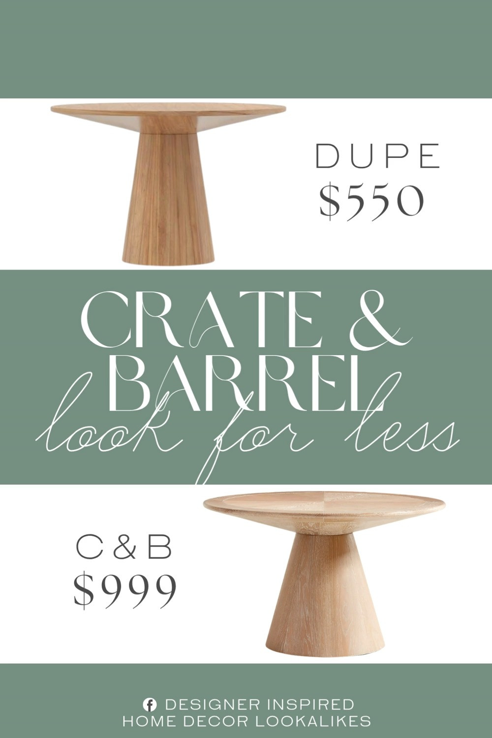 Inspired by Crate & Barrel Round Pedestal Dining Table. Round Wood Dining Table. Solid Wood Dining Table. Modern Farmhouse Dining Table. Contemporary Kitchen Table. Pedestal Dining Table. Natural Pedestal Dining Table. 

Home more affordable option find copy cat similar look for less budget friendly affordable cheap cheaper beautiful pretty. Clearance sale coupon code discount code promo code luxury lookalike look a like Inspo inspiration inspired by idea ideas Love like these? I share multiple every day in my FB group.
#crateandbarrelinspired #diningtable #modernfarmhouse #kitchentable #pedestaltable #diningroominspo #furniturefinds  

 #LTKHome
