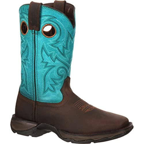 Durango womens Dwrd016 Western Boot, Brown/Turquoise, 8.5 US | Amazon (US)