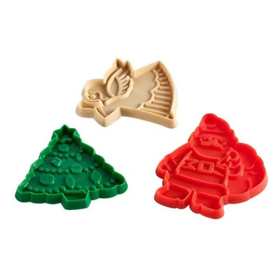 Hutzler 3-Piece Noel Christmas Cookie Cutter Set, Santa Angel Tree Shapes, Holiday Baking Tools with Handles | Target