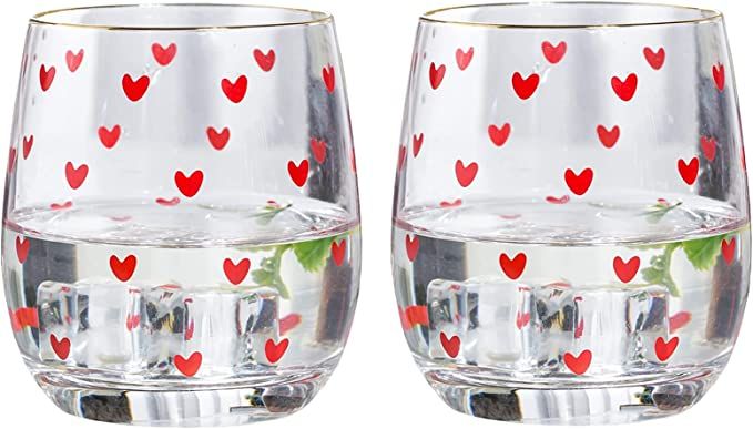 Daveinmic Stemless Crystal Wine Glass Set of 2-Unique Wedding Gift Idea for Fiancee, Bride, Brida... | Amazon (US)