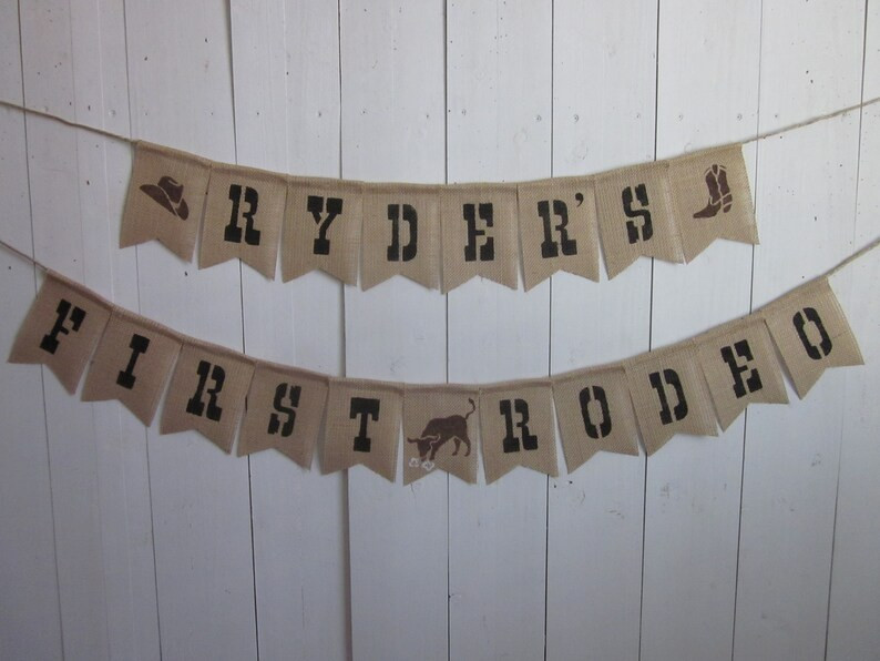 Personalized Rodeo Style Birthday Decor - Custom Name Cowboy Bunting - Western Style First Birthd... | Etsy (US)