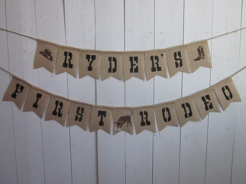 Personalized Rodeo Style Birthday Decor - Custom Name Cowboy Bunting - Western Style First Birthd... | Etsy (US)