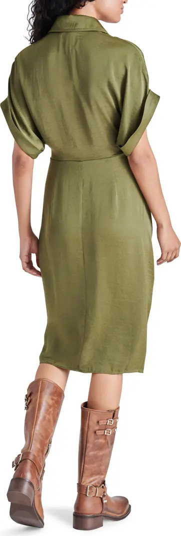 Alicia Ruched Tie Front Shirtdress | Nordstrom