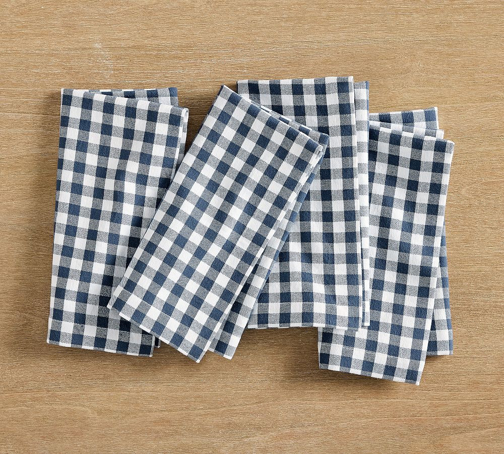 Baxter Gingham Cotton Napkins - Set of 4 | Pottery Barn (US)
