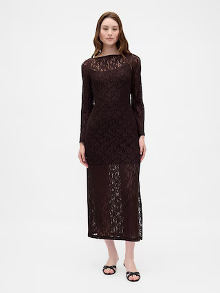 Lace Bell-Sleeve Maxi Dress | Gap (US)