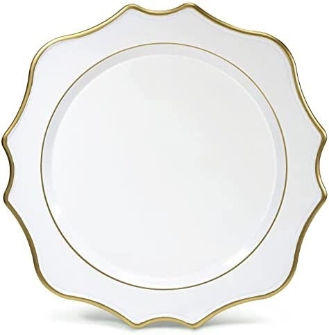 " OCCASIONS" 10 Pieces Round 13'' Round Acrylic Plastic Wedding Chargers, Dinner Party Decoration... | Amazon (US)