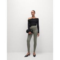 Womens M&S Collection High Waisted Jeggings, Soft Khaki | Marks and Spencer US