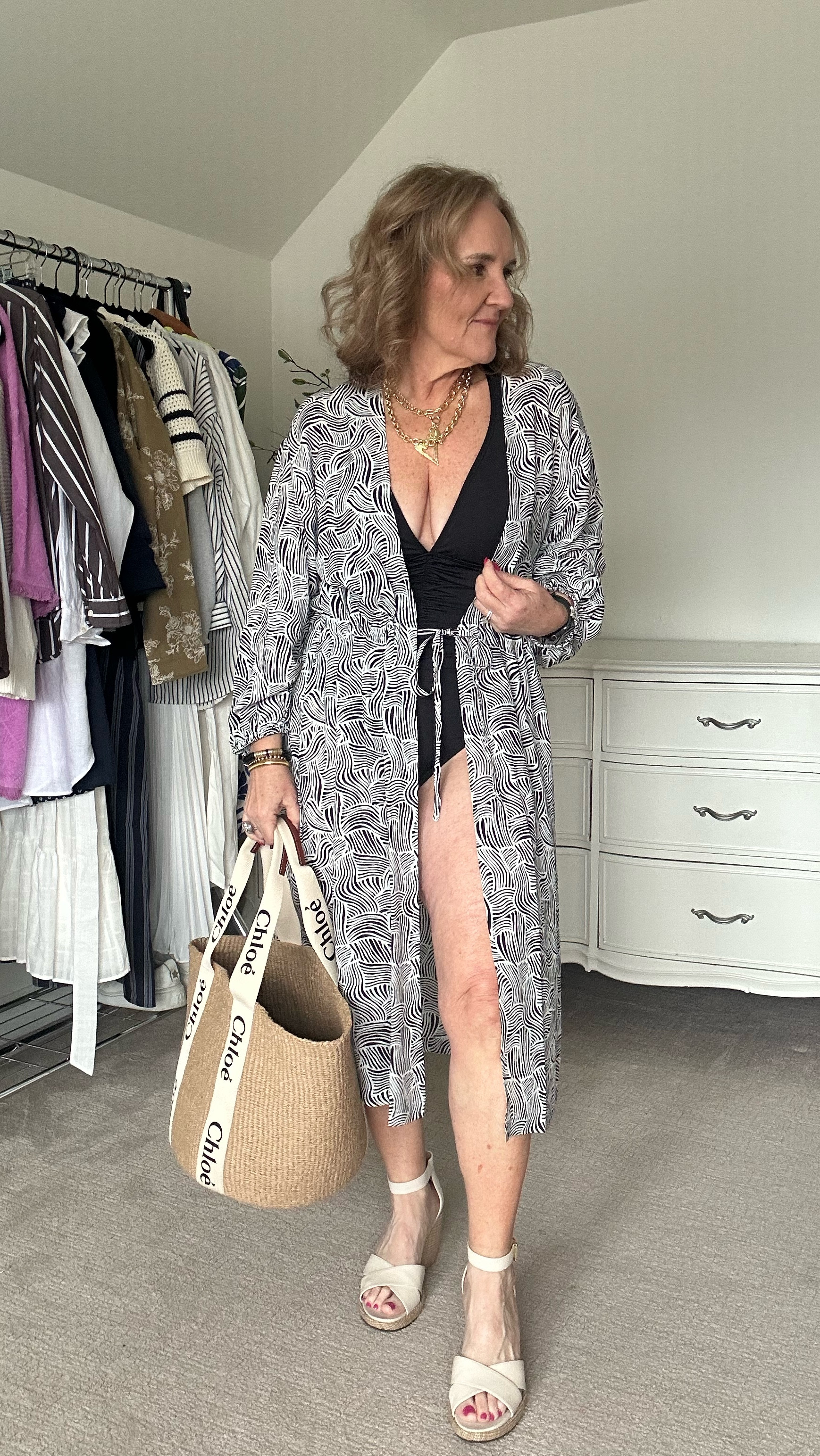 Loft swim 
One piece halter suit size medium coverup size XS/S

#LTKSwim #LTKOver40 #LTKSaleAlert