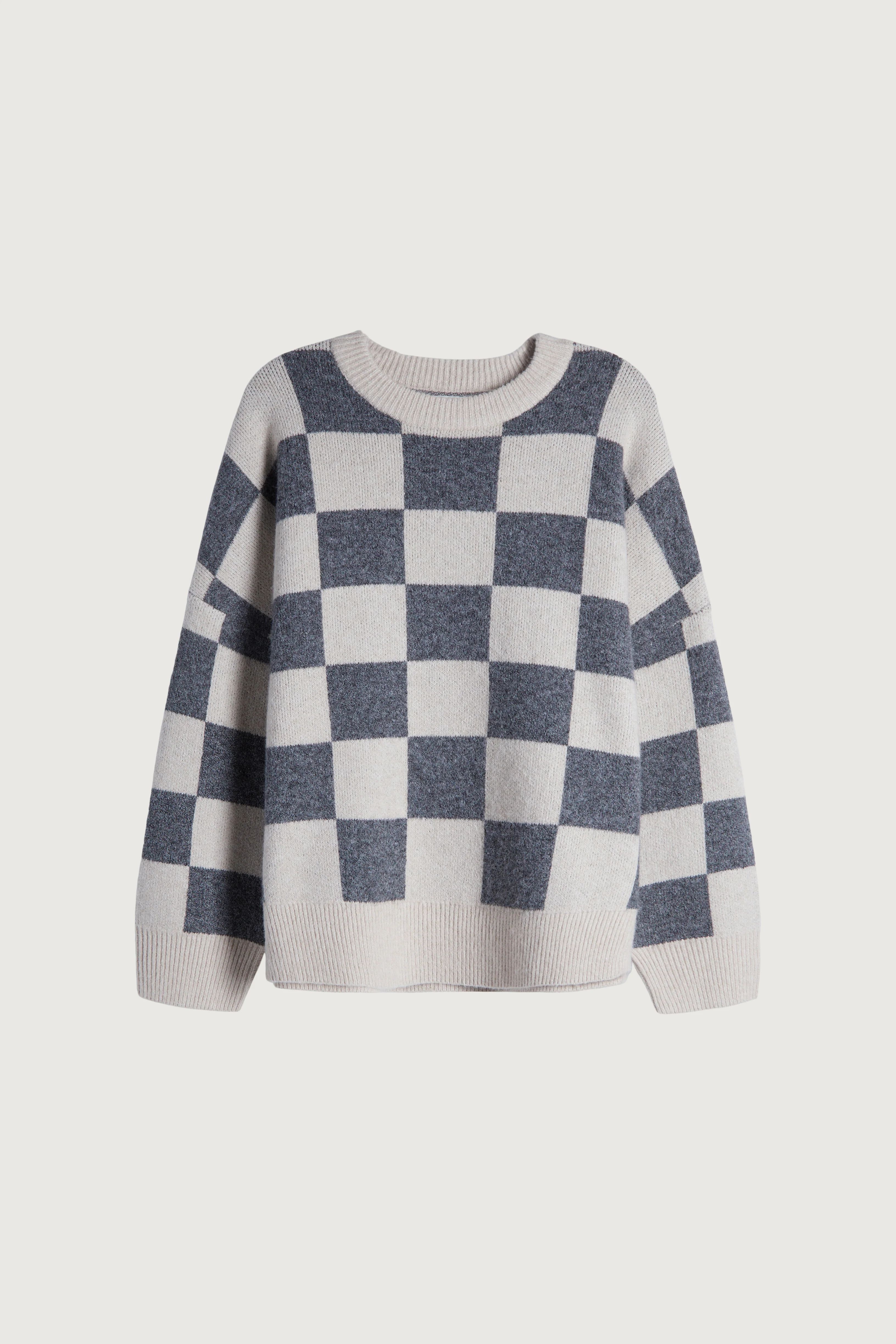 CHECKERED CREWNECK SWEATER | OAK + FORT