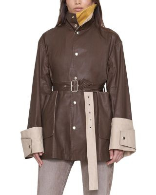 Ossou Asha Cotton Belted Snap Front Coat | Bloomingdale's (US)
