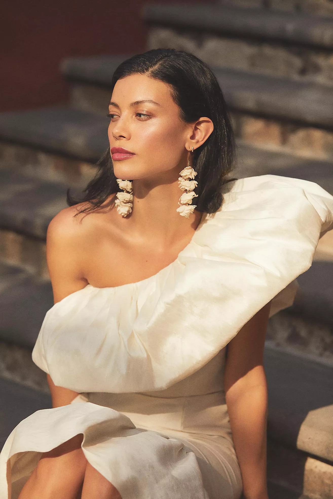 Sachin & Babi Rae One-Shoulder Ruffled Mermaid Midi Dress | Anthropologie (US)