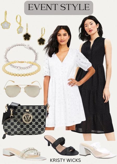 Styling these adorable spring dresses for two different looks! 
For your special events (wedding guests, bridal and wedding showers etc.) Style these with cute heels and jewelry! 

The dresses are 30% off🤍🖤
The beautiful Valentino bag is on sale for $399 from $895! 💫

The super stylish Versace aviator sunglasses are now $149 from $290.🕶️

The black earrings are on sale $34 from $58! And the white flower earrings are now $29 from $52👏

The  adorable pearl enhanced slides are on sale for $59 from $89! The black slides are now $54 from $80 and the clear slides are now $39 from $60! 

Loving this black and white look for your spring/summer events!🙌✨



#LTKU #LTKwedding #LTKFind