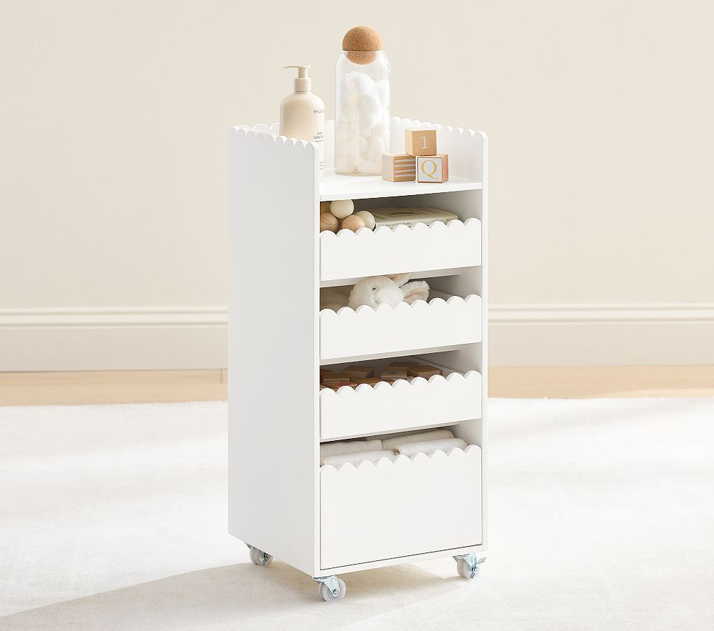 Penny Rolling Cart, Simply White | Pottery Barn Kids
