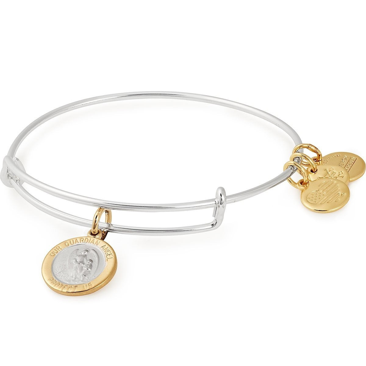 Guardian Angel Two Tone Charm Bangle | Alex and Ani