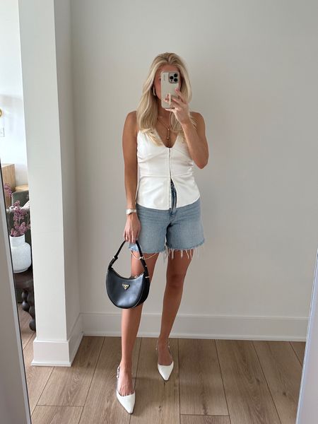 Easy Summer Outfits - Wearing a small in Aritzia top (low stock - linked similar), 26 in Dynamite shorts, Mango shoes run tts (low stock - linked similar)! #kathleenpost #summeroutfits #casuallooks #casualsummerlooks #mango #dynamiteclothing #aritzia

#LTKStyleTip 

#LTKSeasonal