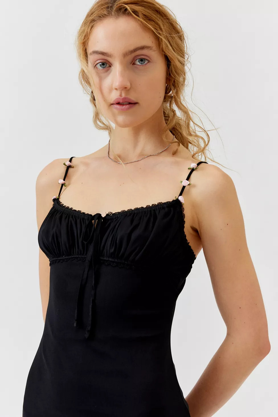 UO Rosebud Mesh Mini Dress | Urban Outfitters (US and RoW)