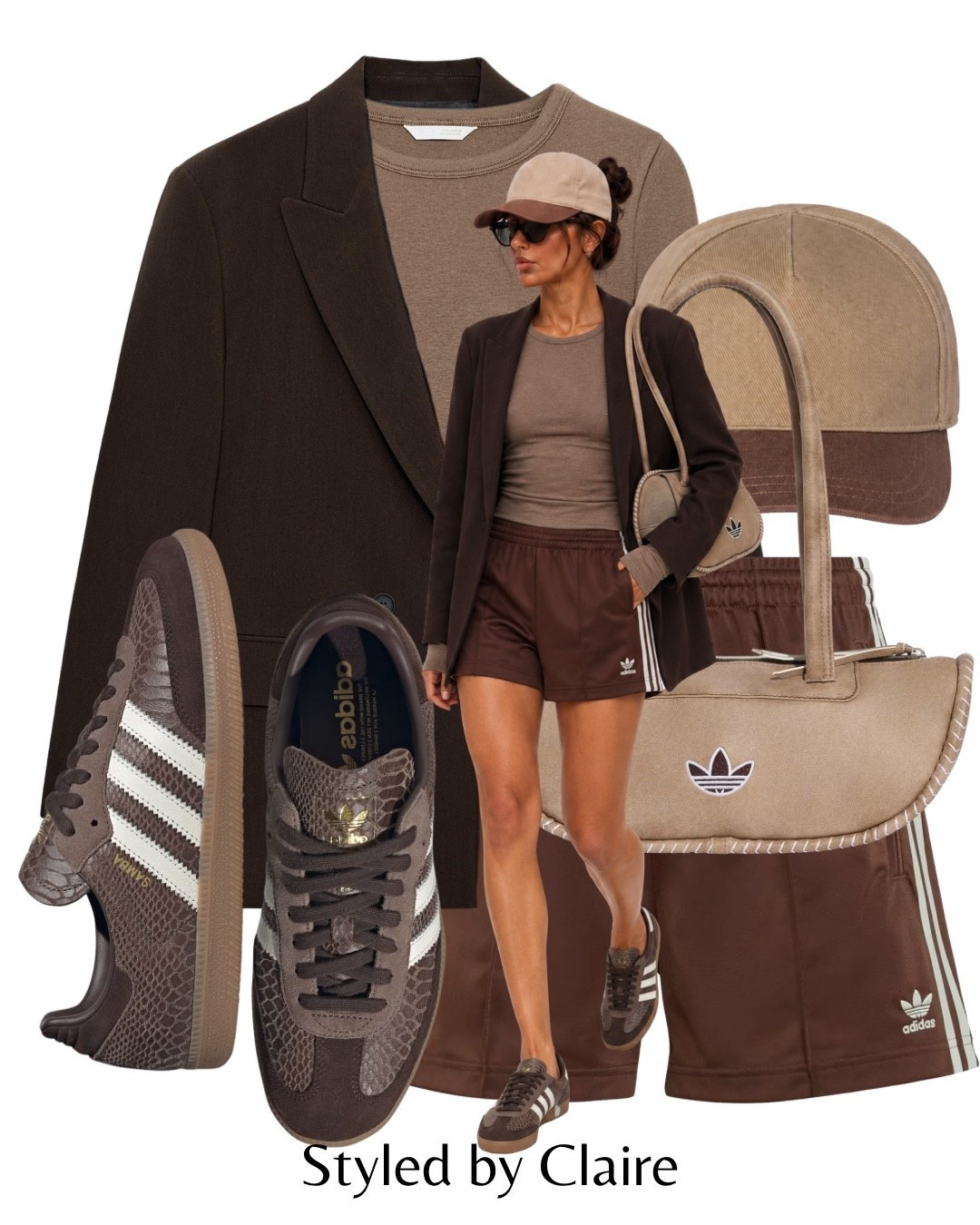 AUTUMN IN ADIDAS🍁
Tags: Firebird classic shorts brown samba og snake print faux suede bowling shoulder bag taupe beige cap blazer chocolate brown long sleeve top fashion cool girl inspo outfit ideas city break capsule wardrobe autumn transition basics

#LTKstyletip #LTKautumn #LTKshoes