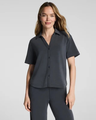 SPANX AirEssentials® Sandwashed Button-Down Shirt | Spanx