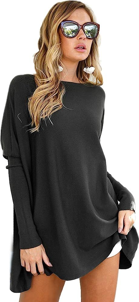 Amazon.com: LIYOHON Oversized T Shirts for Women Tunic Tops to Wear with Leggings Long Sleeve Fal... | Amazon (US)