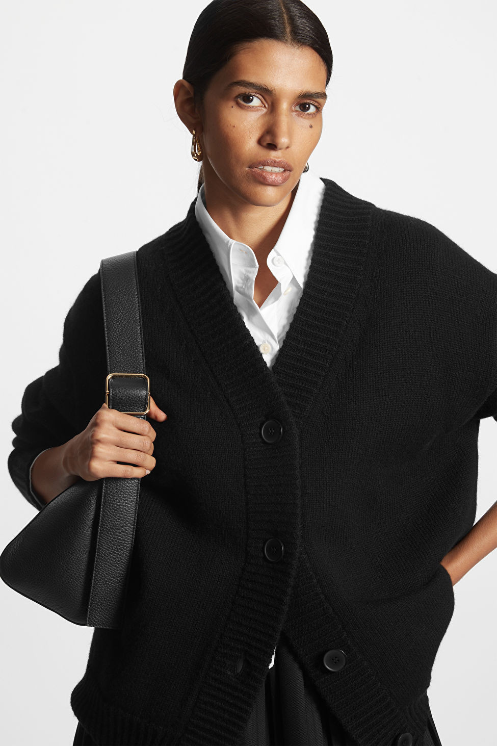 OVERSIZED WOOL V-NECK CARDIGAN | COS (EU)