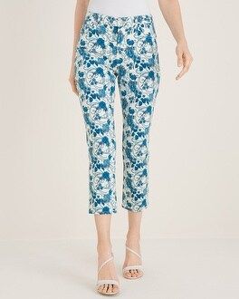 So Slimming Floral-Print Girlfriend Crops | Chico's