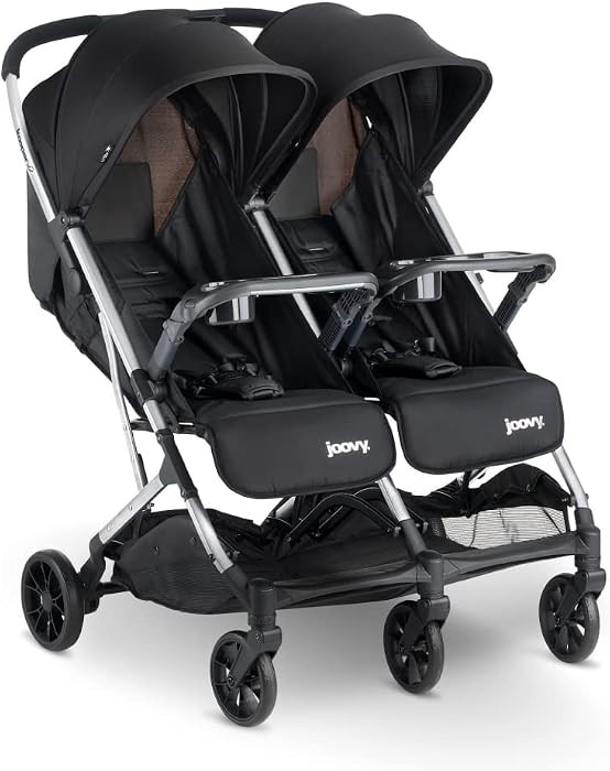Joovy Kooper X2 Cochecito doble, cochecito de viaje ligero, plegable compacto con bandeja, negro | Amazon (US)