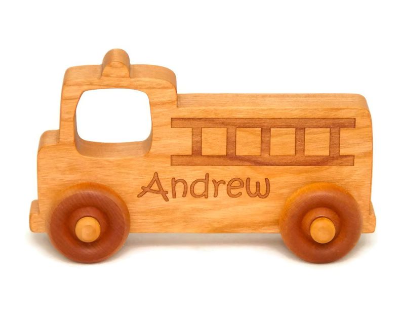 Wooden Toy Fire Truck Personalized Toy Car Push Toy | Etsy | Etsy (US)